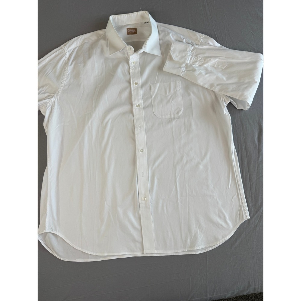 Vintage Gitman Bros Shirt 20-36 Mens White Long Sleeve Button Down Dress Cotton